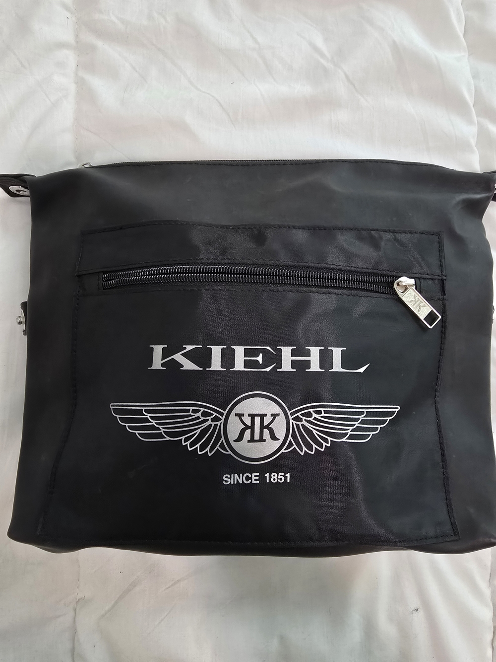 Kiehl's Black Cosmetic Pouch with Logo